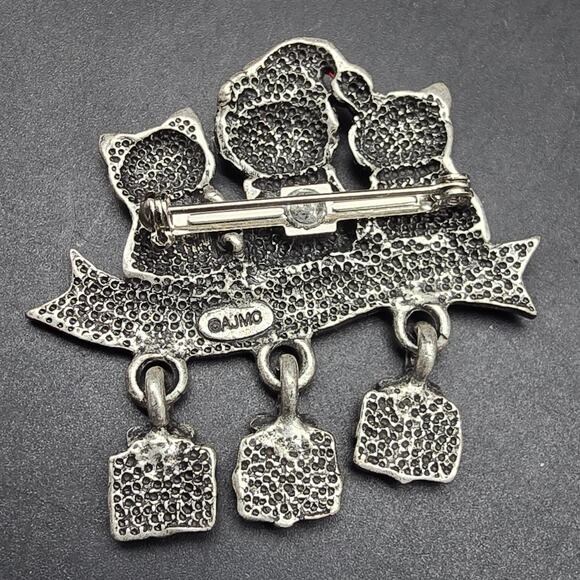 AJMC Christmas Cat Brooch for Friend Friends Are Greatest Gift Holiday Jewelry - Picture 3 of 6